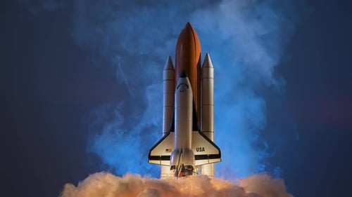 Rocket Launch From the Cosmodrome