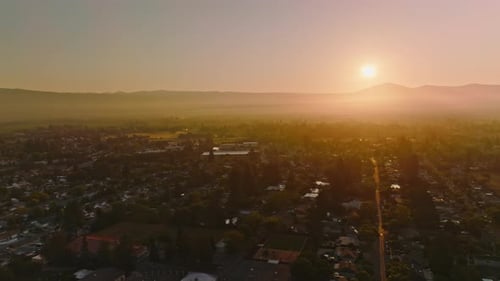 Napa Valley wine country. Homes and business property in local town