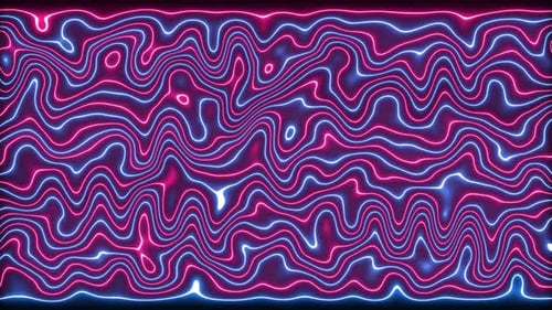 Dynamic Abstract Neon Wavy Lines Seamless Loop Background