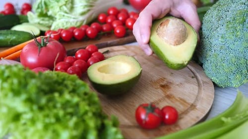 Fresh Colorful Vegetables Arranged for Healthy Eating