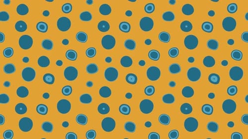 Abstract Blue Dots on Orange Animated Background Loop