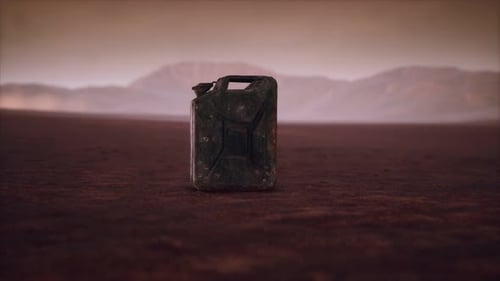 Old Rusty Fuel Canister in the Desert