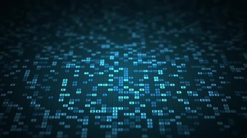 Digital Hexadecimal Code Stream Technology Background