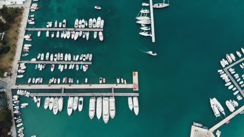 Panorama of Coast of Budva in Montenegro, Drone Shot