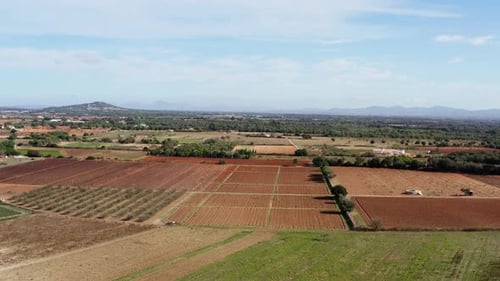 Farm Fields Dron Video