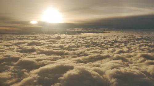 Aerial View of Clouds at Sunrise
