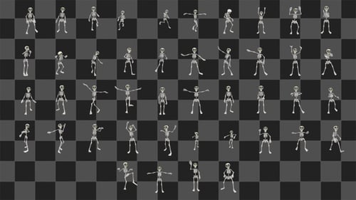 Cartoon Skeleton Movement Big Pack