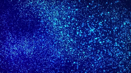 Dynamic Blue Particle Flowing Abstract Background Animation