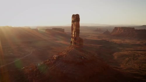 Aerial shot of the amazing rock formations on southern Utah.