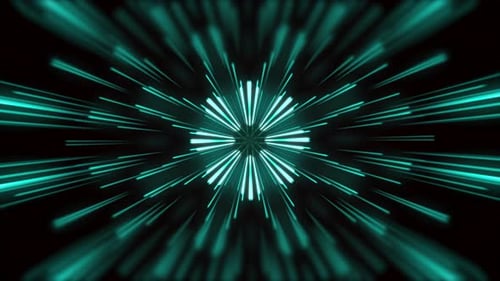 Motion graphic 4K seamless loop of flying into digital technologic tunnel.