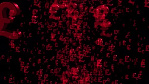 Falling Pound Signs futuristic background