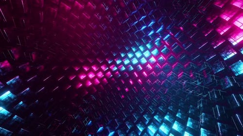 Abstract animation of random movement of rectangular shapes