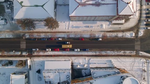 Overhead-Perspektive der Straße von oben nach unten