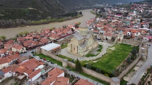 Vista aérea de la iglesia más antigua