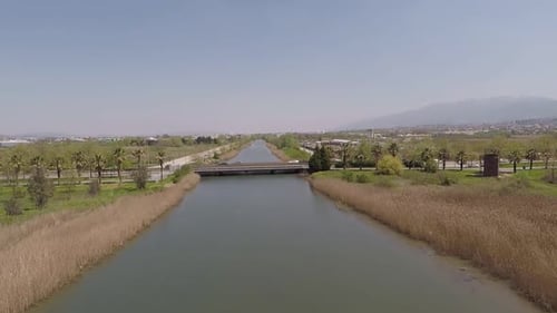 Aerial Stream and Bridge
