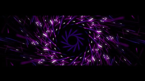 Abstract Neon Particle Tunnel Background Loop