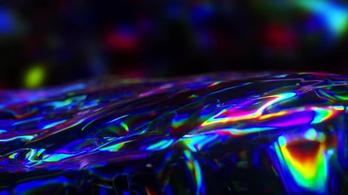 Water Splash in Slow Motion on Colorful Background. Water Splashing and Waving Seamless Loop, Clean