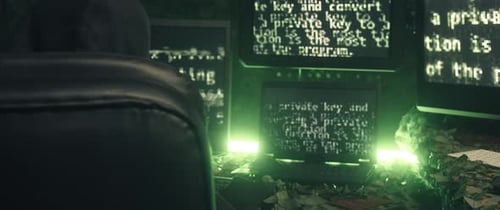 Hooded Figure Coding in Futuristic Environment