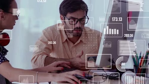 Data Analysis Meeting at Modern Workplace