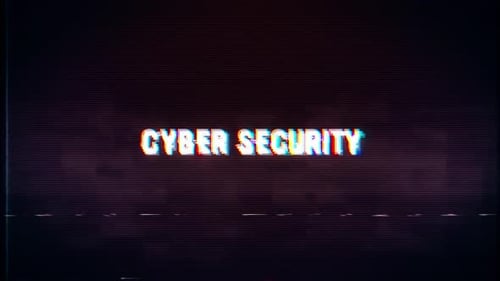 Glitch Effect Cyber Security Text Title Animation