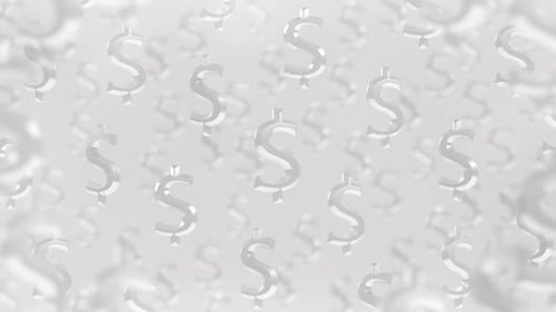 Animated Shiny Dollar Signs Flowing Background Loop