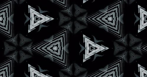 Geometric Flickering Kaleidoscope Pattern Loop Background