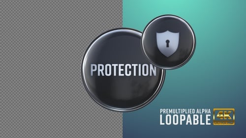 Protection Badge Looping with Alpha Channel