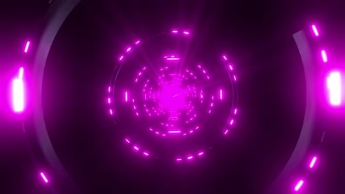 4k Pink Radial Neon Tunnel