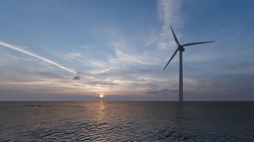 Wind Farm Eco Field Green Farm.