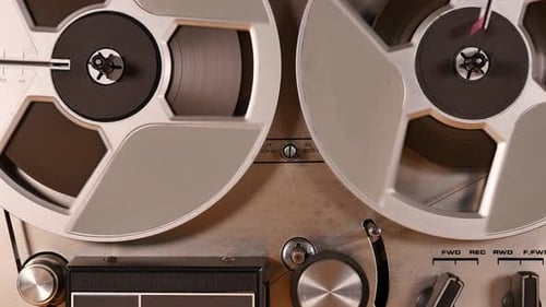Vintage Analog Reel to Reel Audio Tape Deck
