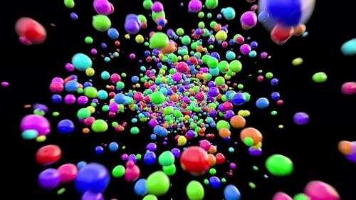 Dynamic Colorful Confetti Particle Burst Loop with Alpha Channel