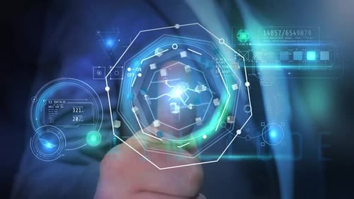 Un panneau holographique virtuel du futur pour le contrôle des Drone HD