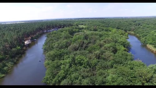 Gulf of Small River in the Woods To the Beach