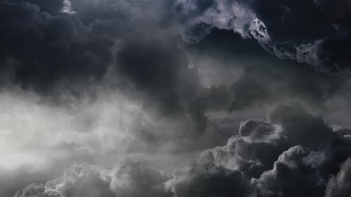Dramatic Time Lapse of Dark Stormy Cloudscape