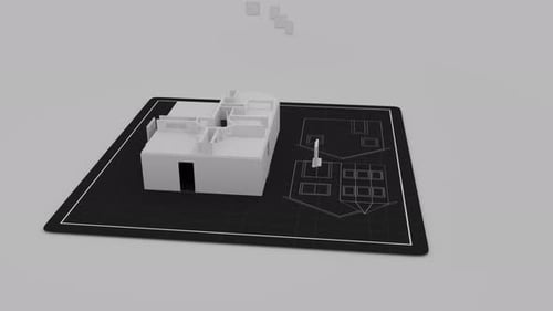 Borrador del diseño del plano de la casa que se convierte