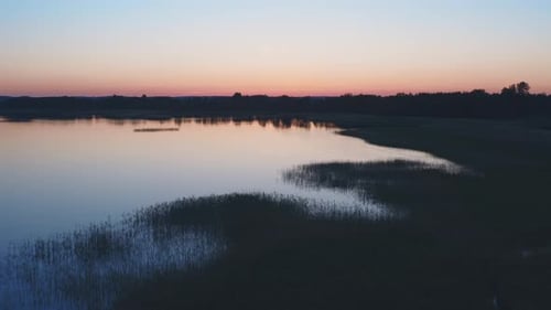 Calm Lake After Sunset