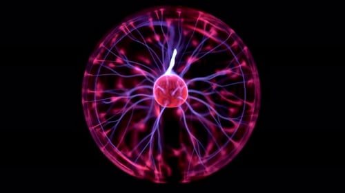 Captivating Plasma Ball with Vibrant Electrical Discharges