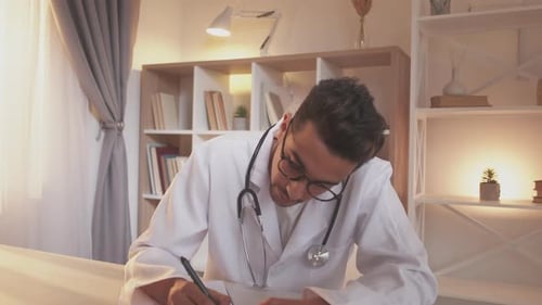 Online Consultation Male Doctor Collect Data
