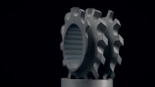 Closeup Footage of Metal Parts