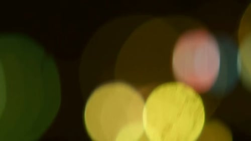 Yellow Soap Bubbles on Black, Background, Bokeh, Close Up