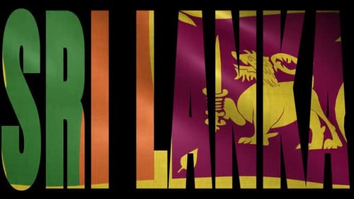 Drapeau du Sri Lanka dans le nom du pays