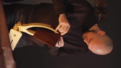 Tanner Makes Leather Product Purse