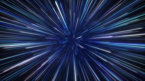 Animated Hyperspace Warp Speed Stars Background Loop