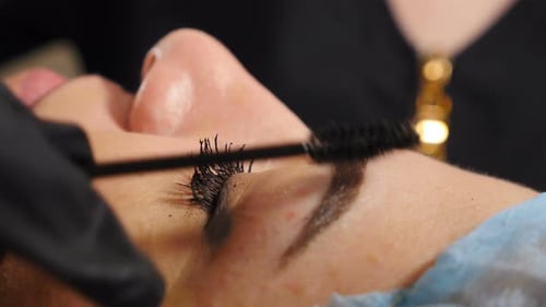 Eyelash Extension Application Close Up