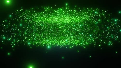 Green Bright Particles Background For Christmas Performance HD
