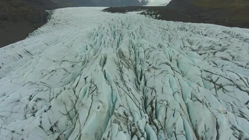 Svinafellsjokull Glacier. Iceland. Aerial Shot