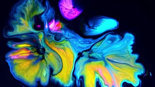 Marmor Gelb Blau Textur Hintergrund Fluid Aquarell Ink Drop