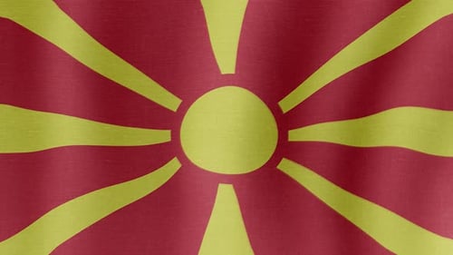 Macedonia Flag Ripples in Abstract Pattern