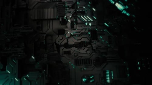 Futuristic Digital Circuit Board Reveal Background