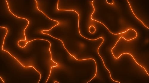 Fond animé liquide ondulé à néon de couleur marron